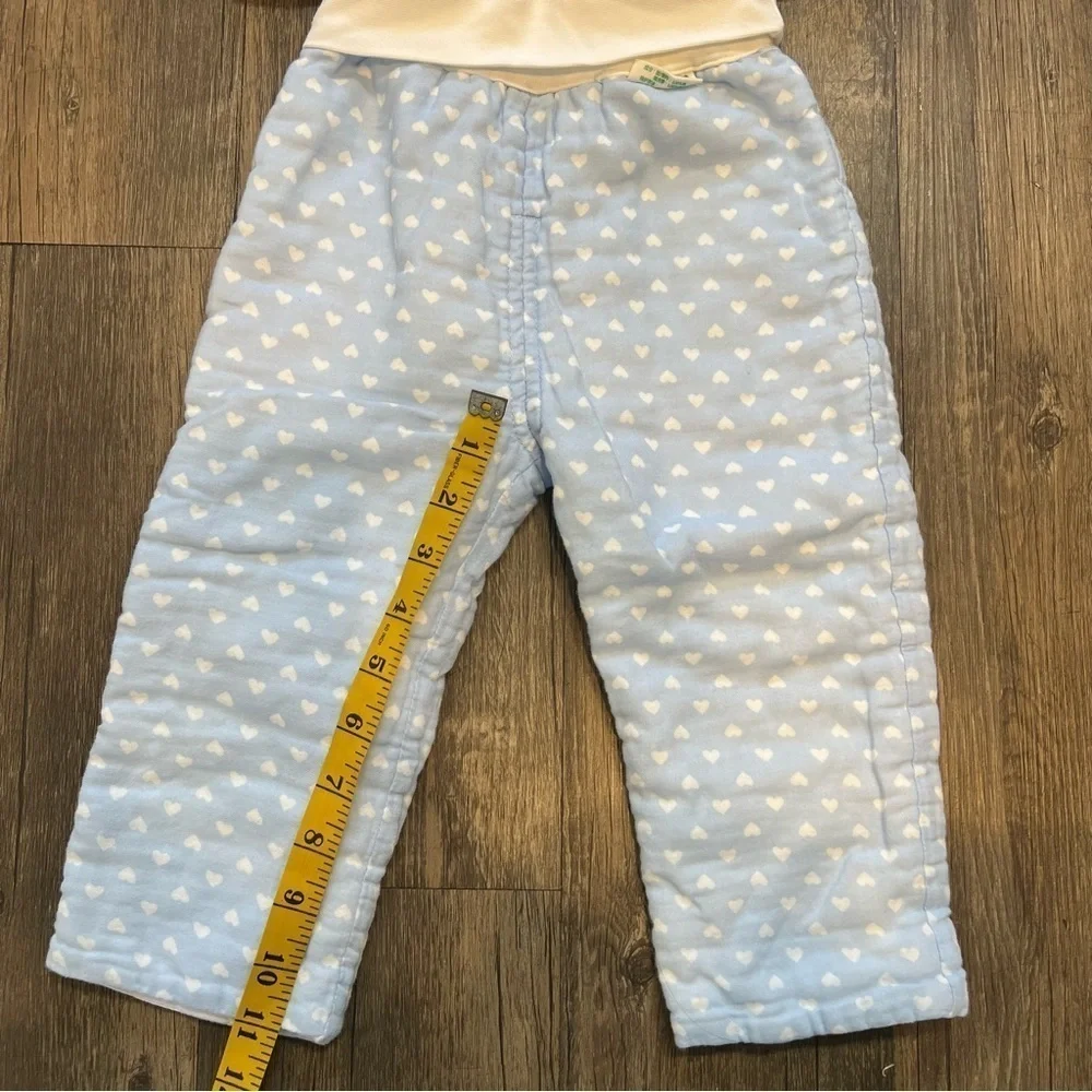 Kids Heart Shape White Blue Padded Matching Set Jacket/Pants Size 18-24 Months